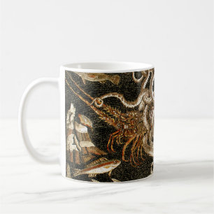 Antique Roman Mosaic Pompeii Sea Life Stone Mosaic Kaffemugg