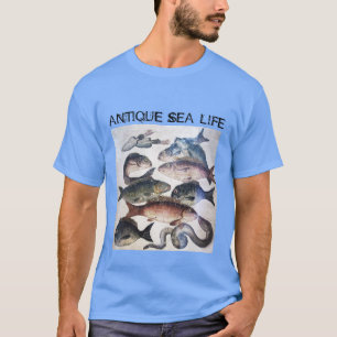 ANTIQUE ROMAN MOSAICS, FISKAR,HAVSOMRÅDETS LIVSCE T-SHIRT