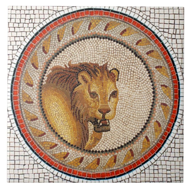 ANTIQUE ROMAN MOSAICS/LEJON KAKELPLATTA (Framsidan)