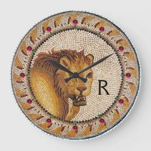 ANTIQUE ROMAN MOSAICS / LEJON MONOGRAM STOR KLOCKA