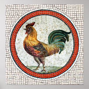 ANTIQUE ROMAN MOSAICS / TUPP POSTER