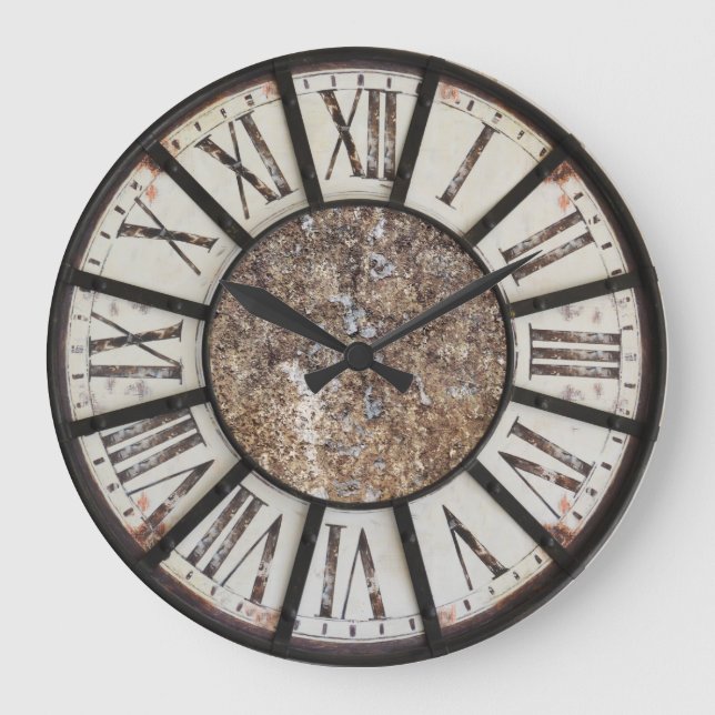 Antique Roman Numerals Kitchen Wall Stor Klocka (Framsida)