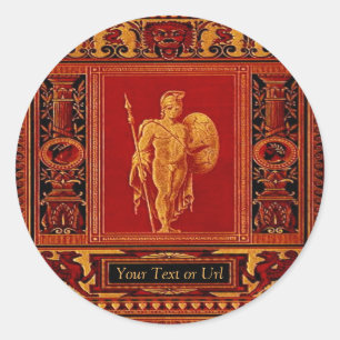 Antique Roman Soldier Stickers Runt Klistermärke