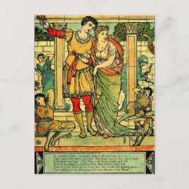Antique Romantic Walter Crane Sleeping Beauty Vykort