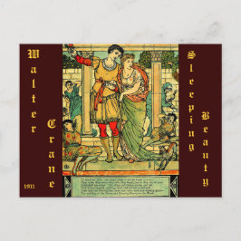 Antique Romantic Walter Crane Sleeping Beauty Vykort