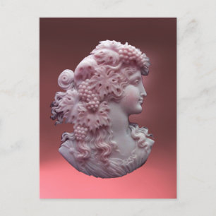 ANTIQUE ROSA CAMEO, DAM MED DRUVOR VYKORT
