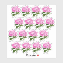 Antique Rosa Hydrangea Blommar Stickers Klistermärken