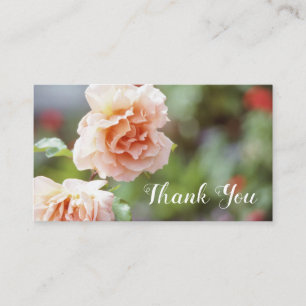 Antique Rosa ros Blommigt Tack Ro Garden Visitkort