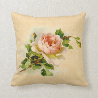 Antique Rosa ros Kudde