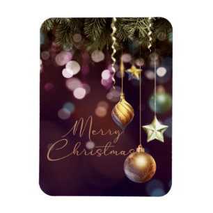 Antique Ruby God jul Photo Magnet