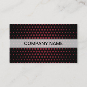 Antique ruby Techno Dots Modern Black Visitkort