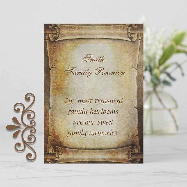 Antique Rulla Reunion-meddelande Inbjudningar (Skapare uppladdad)