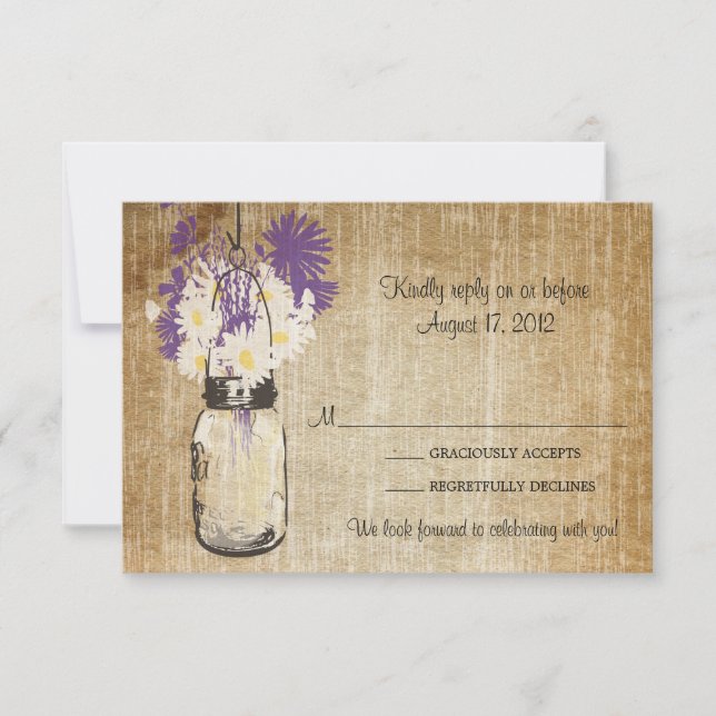 Antique Rustic Mason Burk Daisys Wildblommors OSA (Framsida)