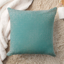 Antique Rustic Teal Snöre Mönster Kudde