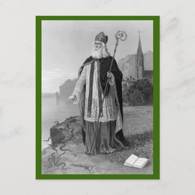 Antique Saint patrick, Snakes och Bible Vykort (Framsida)