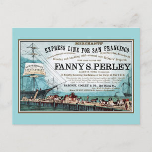 Antique San Francisco Express Shipping Line Vykort