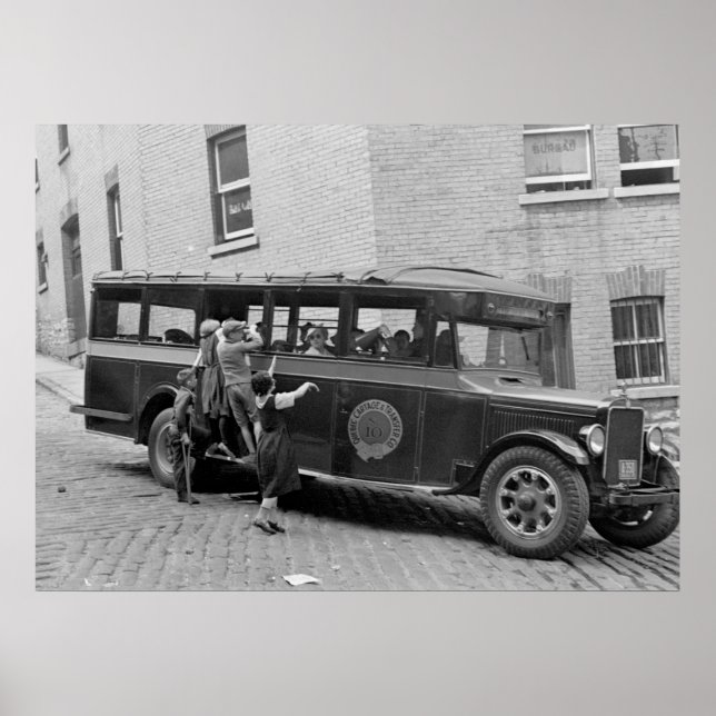 Antique School Buss, 1930-talet Poster (Framsidan)