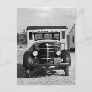 Antique School Buss, Greensboro, Georgia, 1941 Vykort