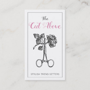 Antique Scissors Hair Stylist Visitkort