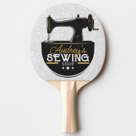 Antique Sewing Maskin ADD NAMN Seamstress Tailor Pingisracket