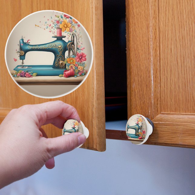 Antique Sewing Maskin Knopp (Skapare uppladdad)