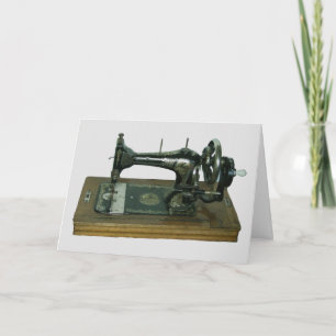 ANTIQUE SEWWE MASKIN BLANK IN SIDE GREETING CARDS KORT