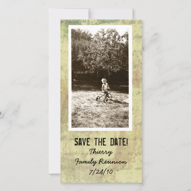Antique Shabby Photo Save Date Photo Cards Spara Datumet (Framsida)