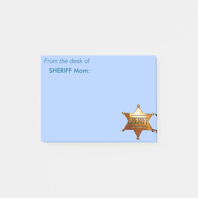 Antique sheriff's Badge Post-it Block (Framsida)
