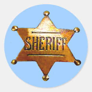 Antique sheriff's Badge Runt Klistermärke