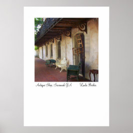 Antique Shop in Savannah GA Poster
