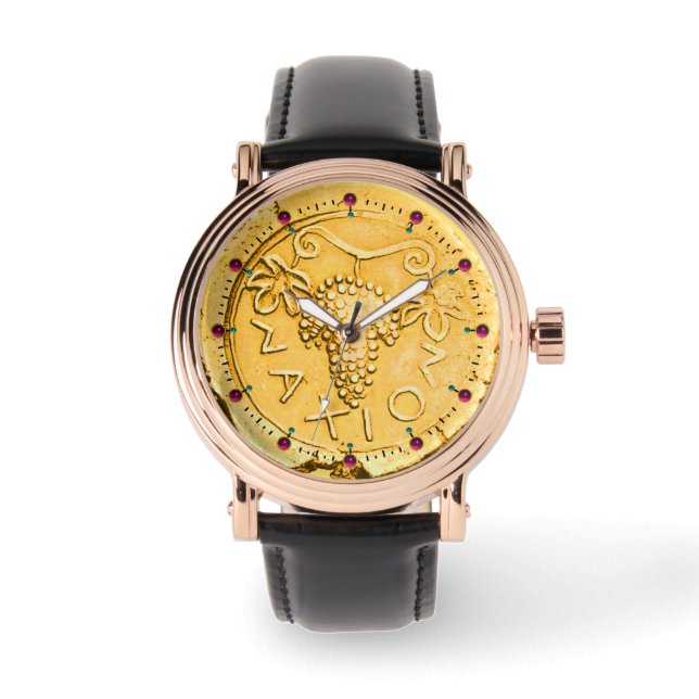 ANTIQUE SICILY COIN GULD GULT GRAPES, GRAPE VIN ARMBANDSUR (Framsida)