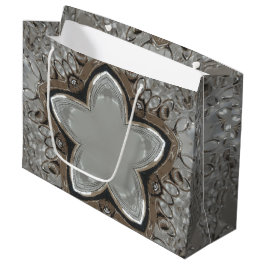 Antique Silver Grått-julstjärnans Chic Gift Bag