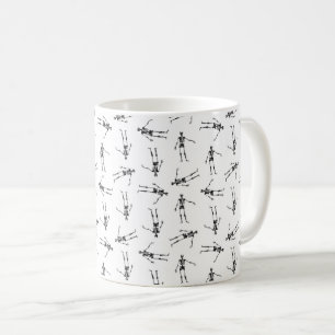 Antique Skeleton Art ANPASSNINGSBAR BACKGROUND FÄ Kaffemugg