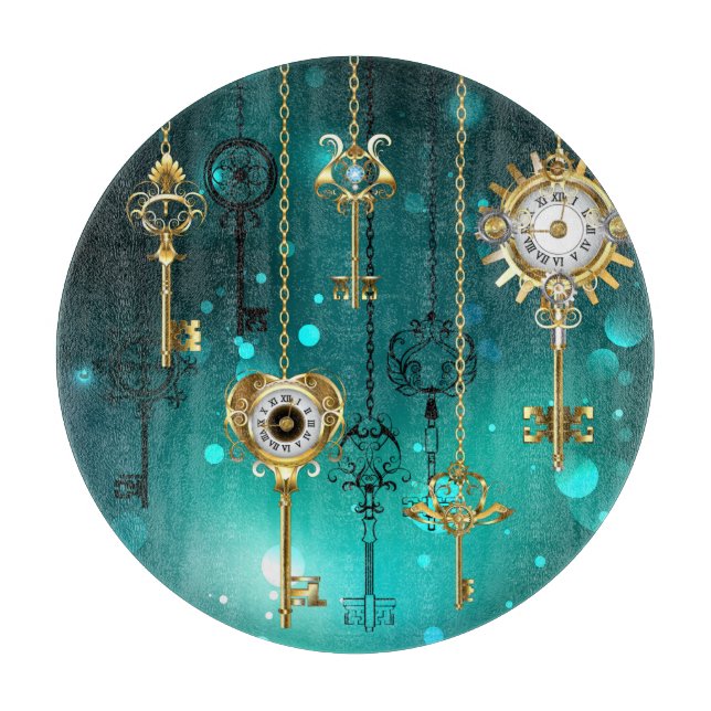 Antique Skeleton Nycklar on Grönt Background (Framsidan)