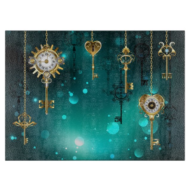 Antique Skeleton Nycklar on Grönt Background (Framsidan)