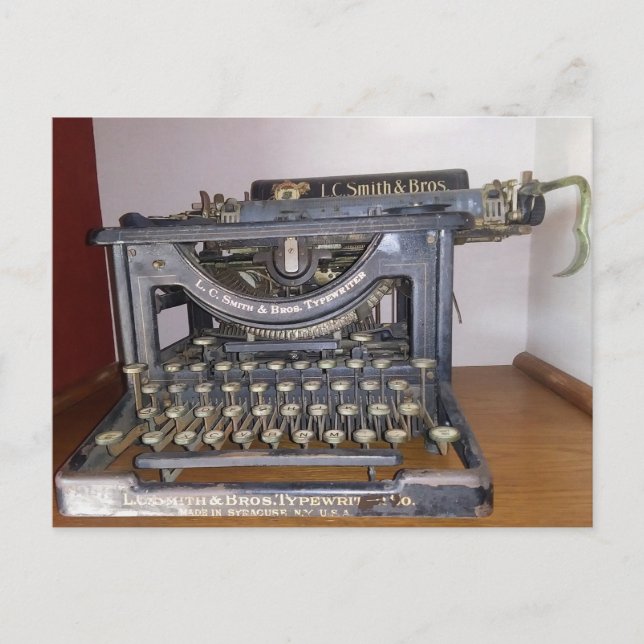 Antique Smith Brothers Typewriter Postcard Vykort (Framsida)