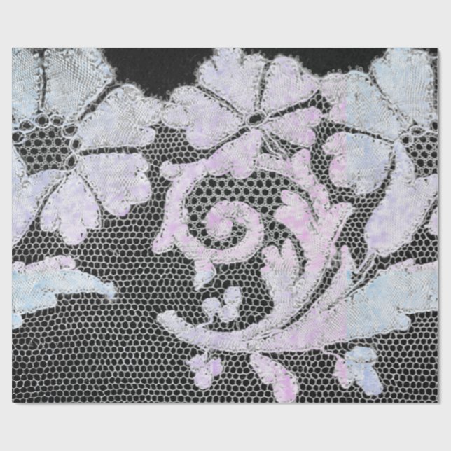 ANTIQUE SNÖRE BLACK AND BLUES WRAPPING PAPPER PRESENTPAPPER (Platt)