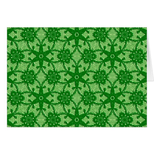 Antique snöre - emerald and lime green OBS kort (Framsidan Horizontal)