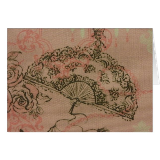 Antique Snöre Fläkt Hälsningskort (Framsidan Horizontal)
