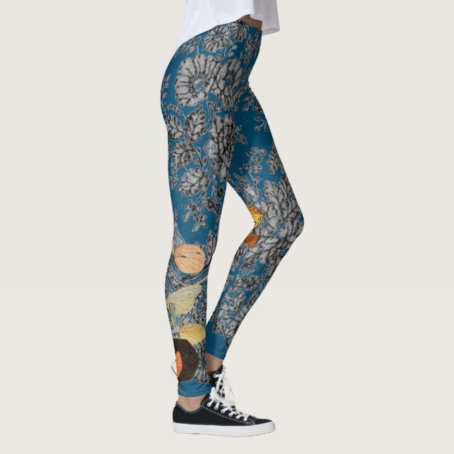 ANTIQUE SNÖRE MÖNSTER MED BUTTERFLIES LEGGINGS (Höger)