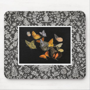 ANTIQUE SNÖRE MÖNSTER MED BUTTERFLIES Mousepad Musmatta