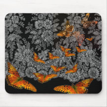 ANTIQUE SNÖRE MÖNSTER MED BUTTERFLIES MUS MATTOR