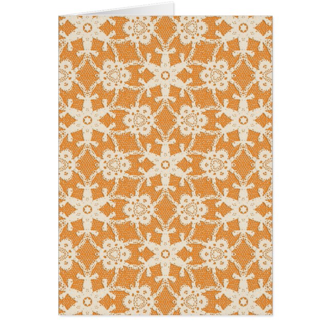 Antique snöre - orange och grädde OBS kort (Framsidan)
