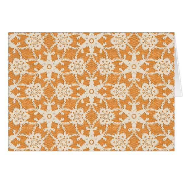 Antique snöre - orange och grädde OBS kort (Framsidan Horizontal)