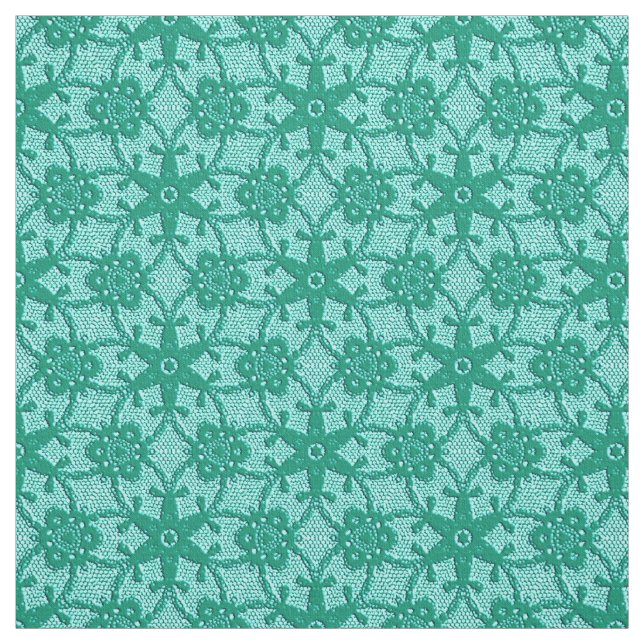 Antique snöre print - turkos och aqua tyg (Provkarta)