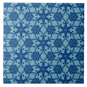 Antique snöre - safir och blek blue kakelplatta