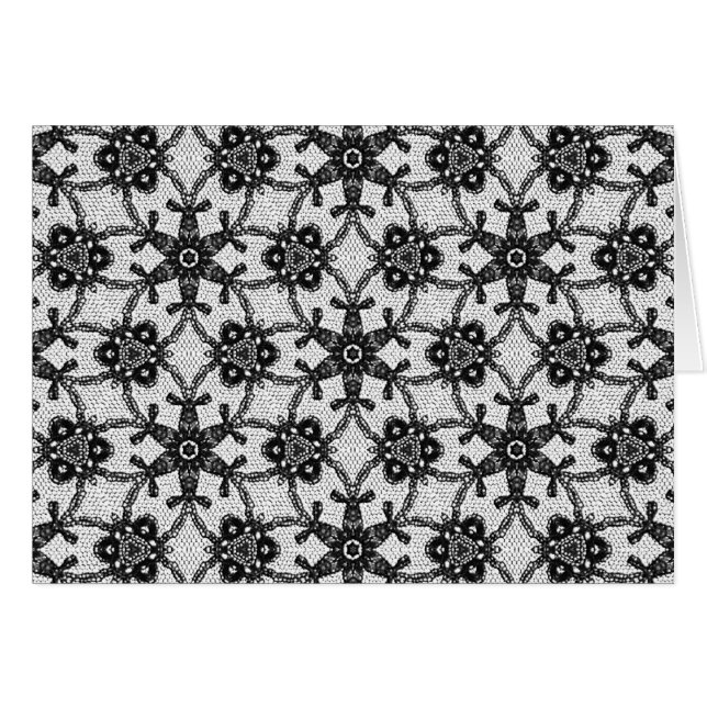 Antique snöre - svartvitt OBS kort (Framsidan Horizontal)