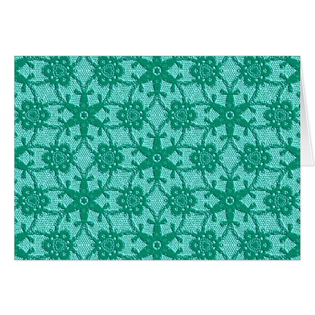 Antique snöre - turkos och aqua OBS kort (Framsidan Horizontal)