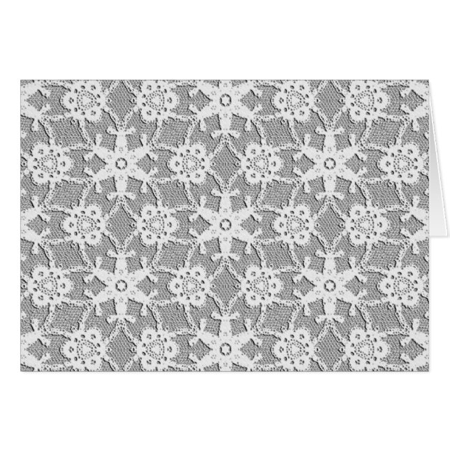 Antique snöre - vit och silver grått OBS kort (Framsidan Horizontal)