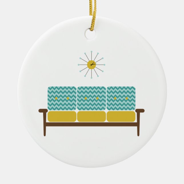 Antique Soffa Julgransprydnad Keramik (Framsidan)